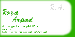 roza arpad business card