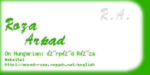 roza arpad business card